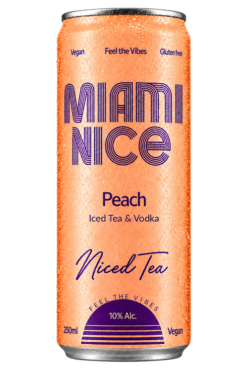Miami Nice Peach freigestellte Dose – Feel the Vibes