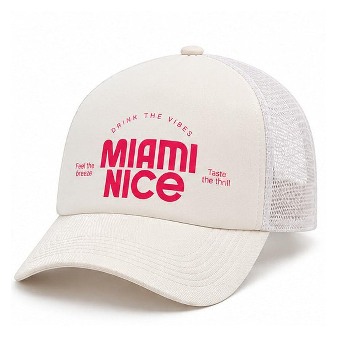 Dreiviertelansicht der Miami Nice Trucker Cap